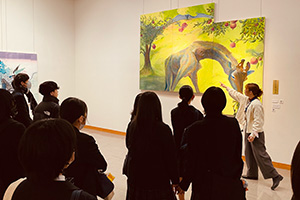 倉敷芸術科学大学卒業制作展見学（美術デザイン系２年・美術部１年）